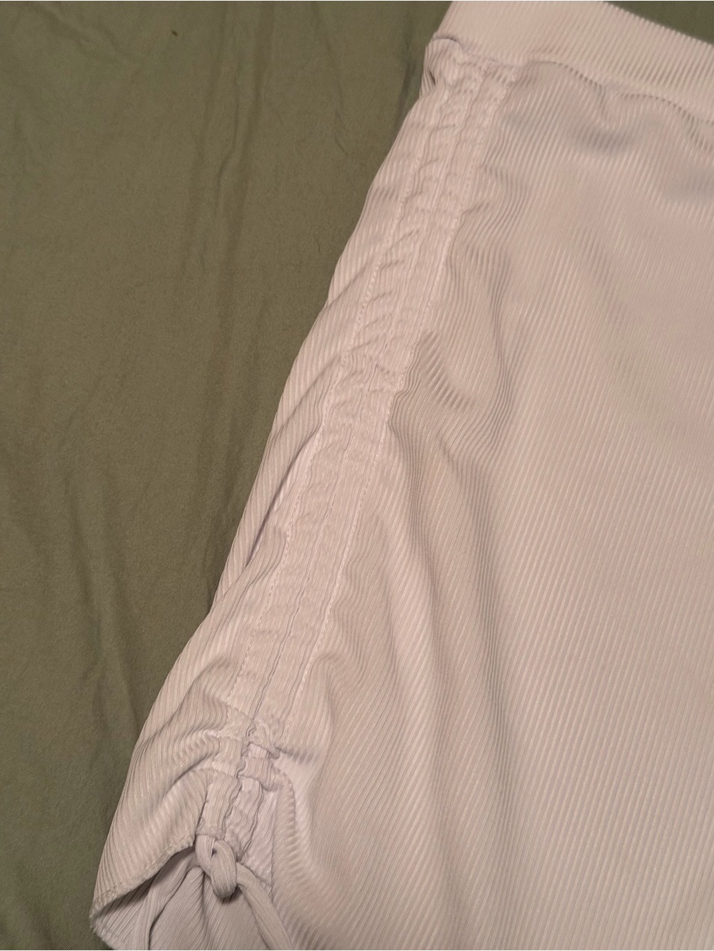Ribbed Drawstring Mini Skirt Coverup - Picture 4 of 5